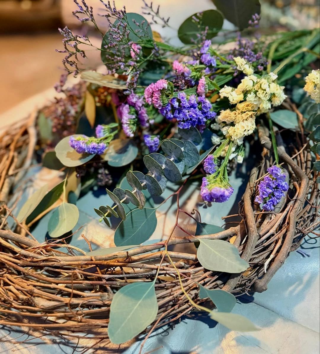 Amethyst Sea Holly in a vase